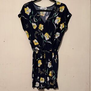 Eden in Love Navy Floral Romper